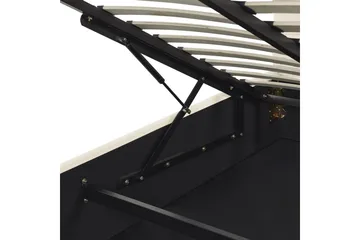 Seng med oppbevaring Vincennes - Hvit, Svart, 160x200 cm - Møbler - Senger - Senger med oppbevaring