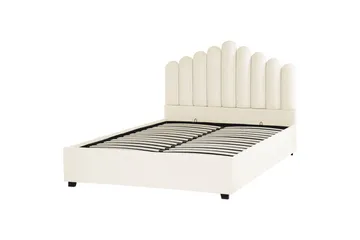 Seng med oppbevaring Vincennes - Hvit, Svart, 160x200 cm - Møbler - Senger - Senger med oppbevaring