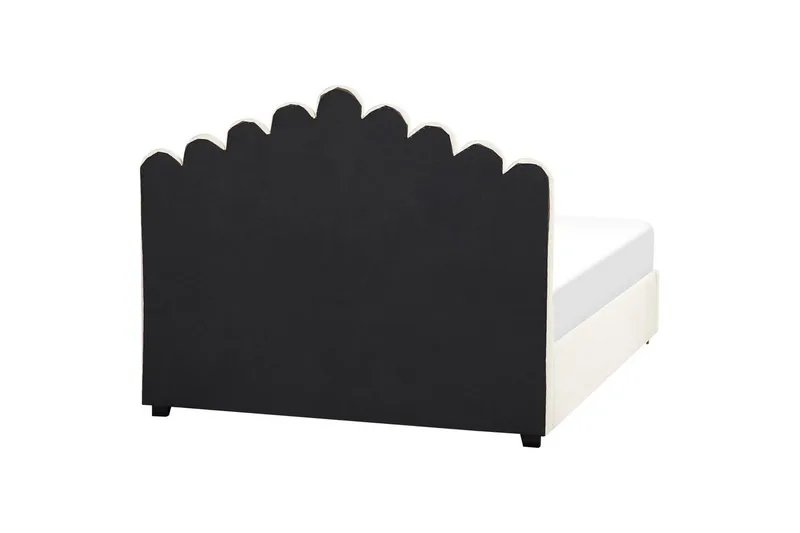 Seng med oppbevaring Vincennes - Hvit, Svart, 160x200 cm - Møbler - Senger - Senger med oppbevaring