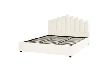 Seng med oppbevaring Vincennes - Hvit, Svart, 180x200 cm - Møbler - Senger - Senger med oppbevaring