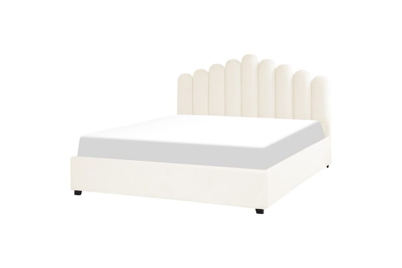 Seng med oppbevaring Vincennes - Hvit, Svart, 180x200 cm - Møbler - Senger - Senger med oppbevaring