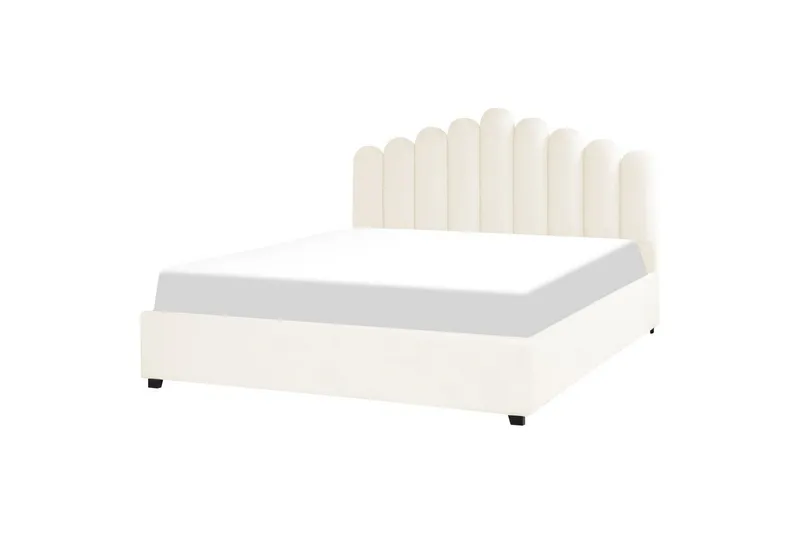 Seng med oppbevaring Vincennes - Hvit, Svart, 180x200 cm - Møbler - Senger - Senger med oppbevaring
