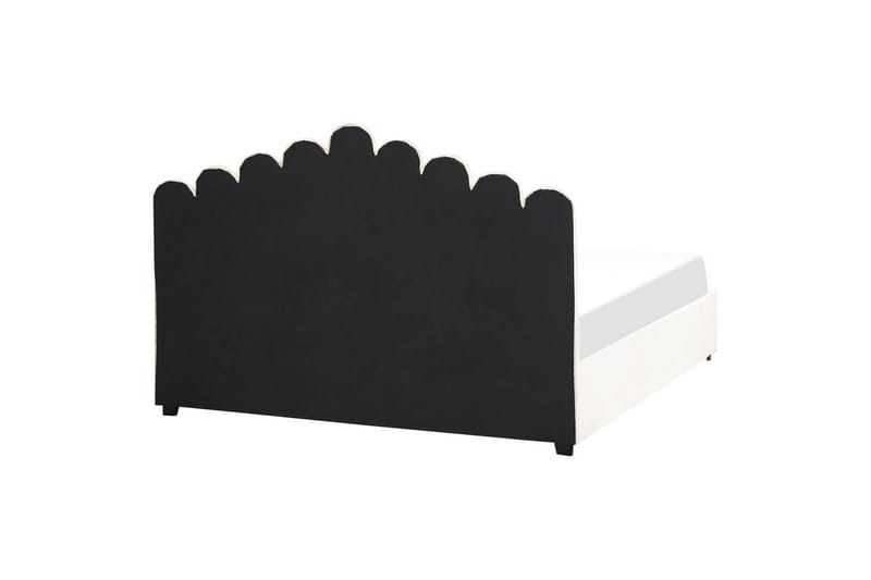 Seng med oppbevaring Vincennes - Hvit, Svart, 180x200 cm - Møbler - Senger - Senger med oppbevaring