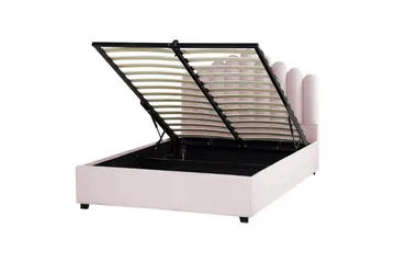 Seng med oppbevaring Vincennes - Rosa, Svart, 140x200 cm - Møbler - Senger - Senger med oppbevaring