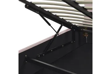 Seng med oppbevaring Vincennes - Rosa, Svart, 140x200 cm - Møbler - Senger - Senger med oppbevaring