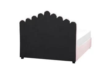 Seng med oppbevaring Vincennes - Rosa, Svart, 140x200 cm - Møbler - Senger - Senger med oppbevaring