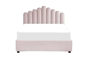 Seng med oppbevaring Vincennes - Rosa, Svart, 160x200 cm - Møbler - Senger - Senger med oppbevaring