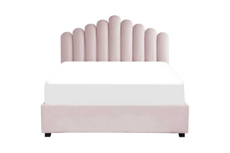 Seng med oppbevaring Vincennes - Rosa, Svart, 160x200 cm - Møbler - Senger - Senger med oppbevaring