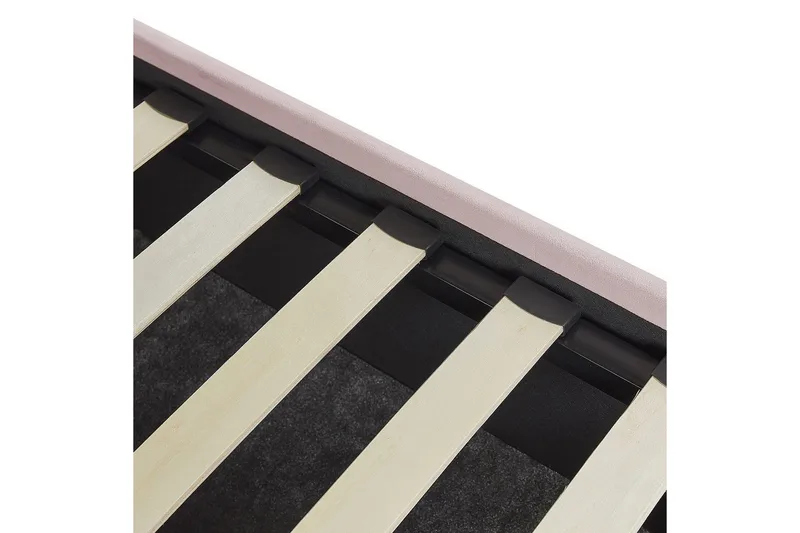 Seng med oppbevaring Vincennes - Rosa, Svart, 160x200 cm - Møbler - Senger - Senger med oppbevaring