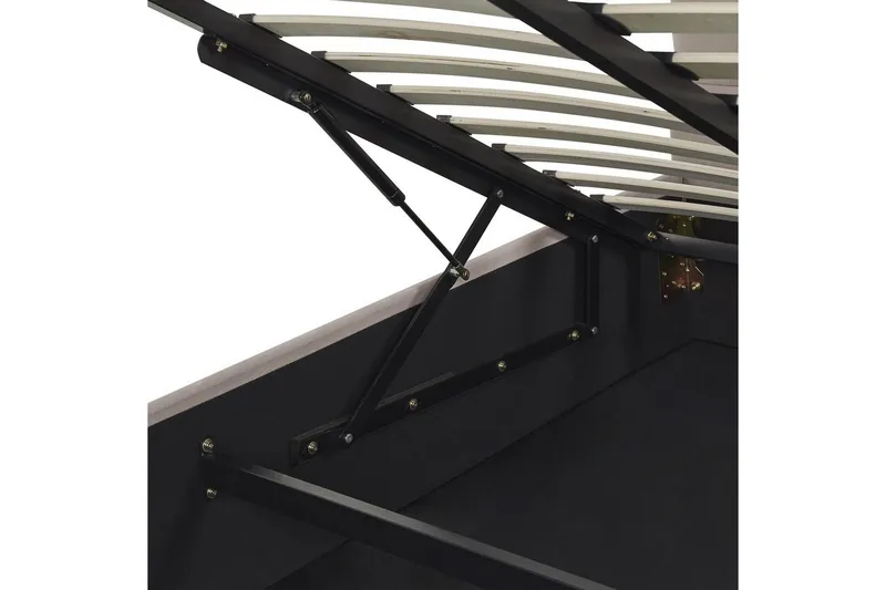 Seng med oppbevaring Vincennes - Taupe, svart, 140x200 cm - Møbler - Senger - Senger med oppbevaring