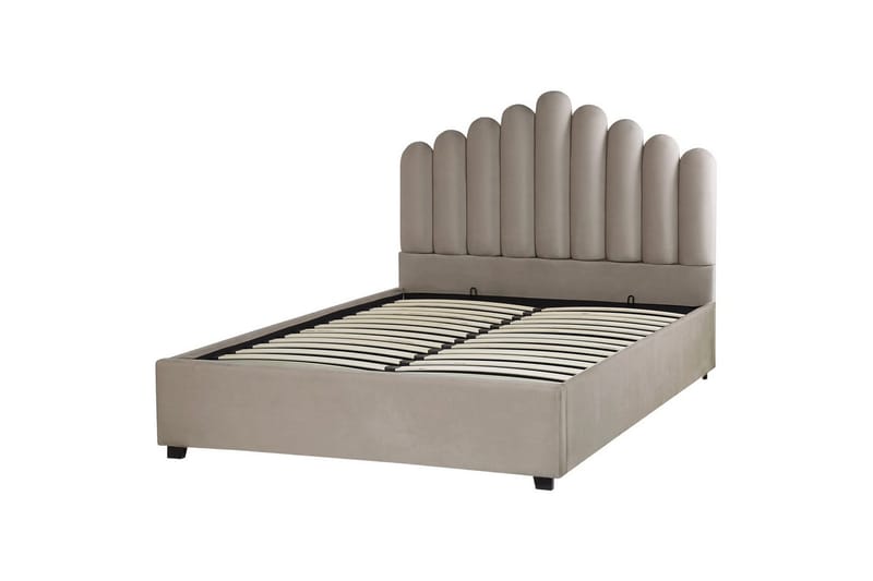 Seng med oppbevaring Vincennes - Taupe, svart, 140x200 cm - Møbler - Senger - Senger med oppbevaring