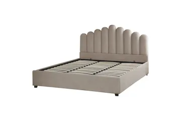 Seng med oppbevaring Vincennes - Taupe, svart, 180x200 cm - Møbler - Senger - Senger med oppbevaring