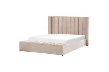 Seng med oppbevaringsbenk Noyers - Beige, 180x200 cm - Møbler - Senger - Senger med oppbevaring