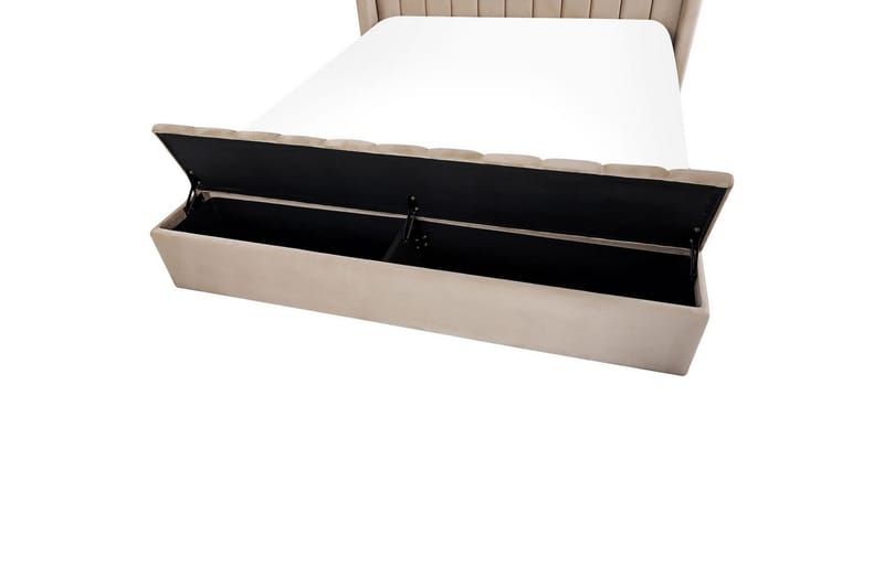 Seng med oppbevaringsbenk Noyers - Beige, 180x200 cm - Møbler - Senger - Senger med oppbevaring