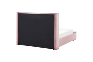 Seng med oppbevaringsbenk Noyers - Rosa, 140x200 cm - Møbler - Senger - Senger med oppbevaring