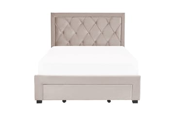 Seng med oppbevaringsskuffer Lievin - Beige, 140x200 cm - Møbler - Senger - Senger med oppbevaring