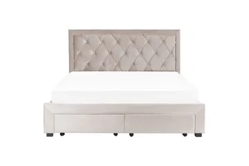 Seng med oppbevaringsskuffer Lievin - Beige, 180x200 cm - Møbler - Senger - Senger med oppbevaring