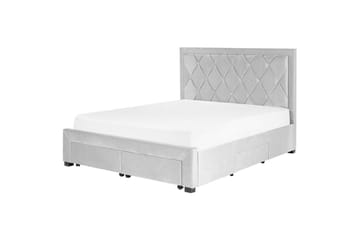 Seng med oppbevaringsskuffer Lievin - Grå, 160x200 cm - Møbler - Senger - Senger med oppbevaring