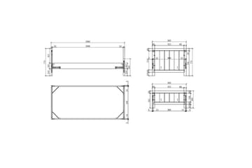Seng med ribbebunn nattbord to-dørs garderobe skrivebord Erik - Møbler - Senger - Møbelsett til soverom