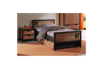 Seng med Skuff Nattbord Skuff 2-dørs Garderobe Alex - Møbler - Senger - Møbelsett til soverom