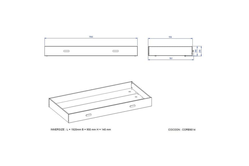 Seng med skuff skrivebord Kiddy - Møbler - Senger - Møbelsett til soverom