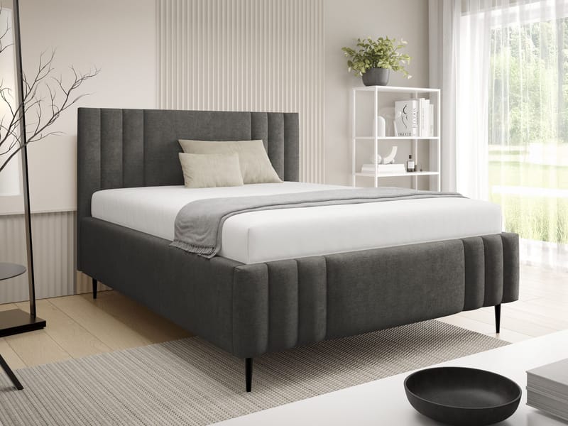 seng Ribo Nazar 225.06 160x200 - grå - Møbler - Senger - Senger med oppbevaring