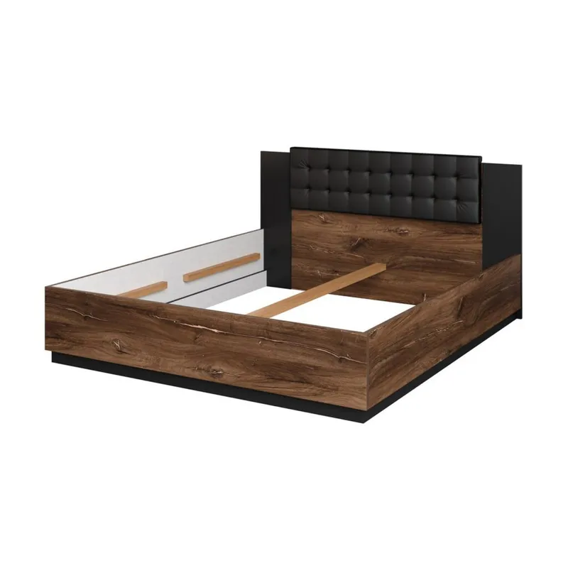 Seng Sigma, 140 cm, Mørk Flagstaff eik med kobberfarget ornament