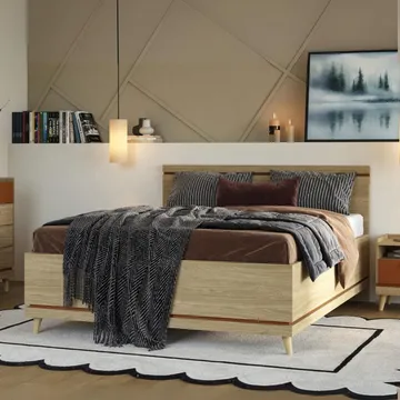 Seng Skandi - 160 cm, Oljet eik - Møbler - Senger - Sengeramme & sengestamme