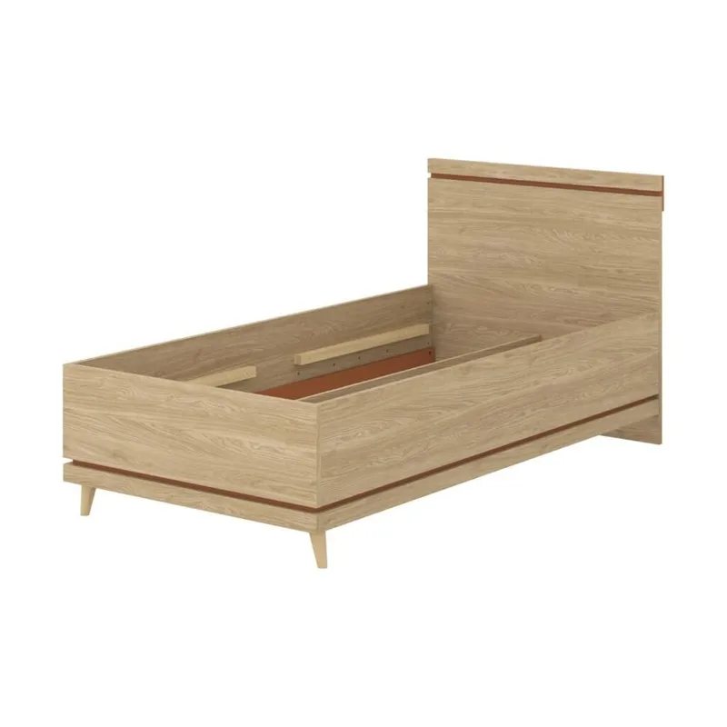 Seng Skandinavisk, 100 cm, Oljet eik