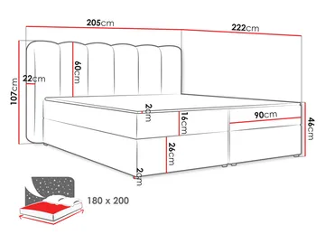 seng Softi Lambi 04 180x200 - brun - Møbler - Senger - Kontinentalsenger