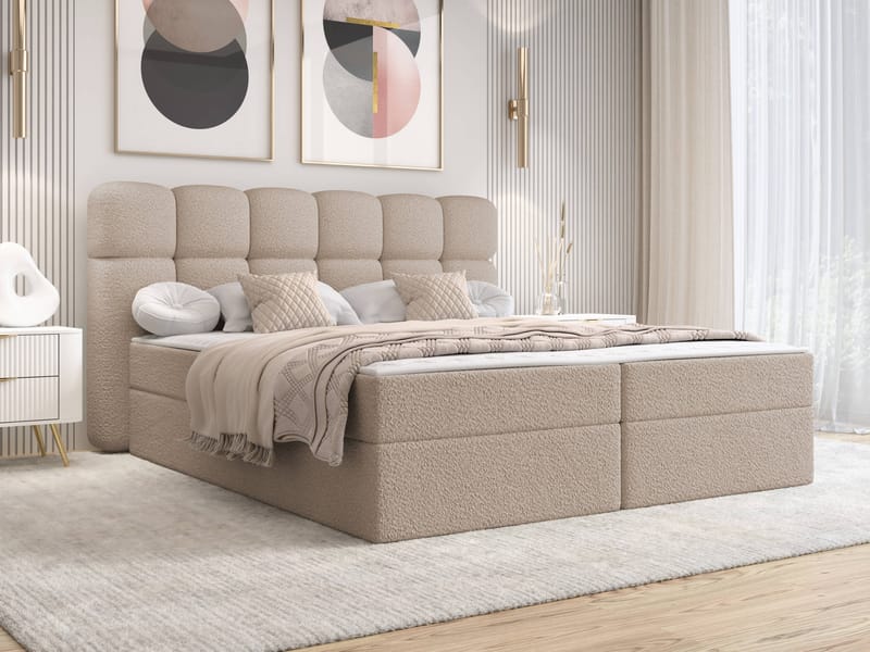 seng Softi Lambi 06 160x200 - beige - Møbler - Senger - Kontinentalsenger