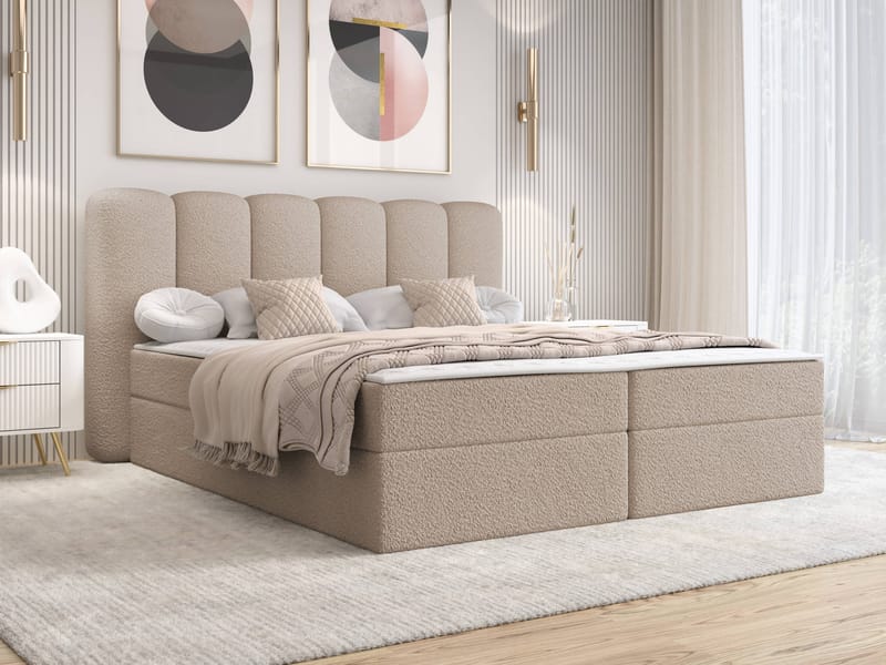 seng Softi Lambi 06 160x200 - beige - Møbler - Senger - Kontinentalsenger