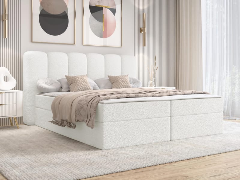 seng Softi Lambi 07 160x200 - hvit - Møbler - Senger - Kontinentalsenger
