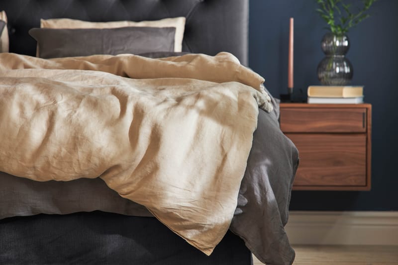 Sengepakke Chilla Pluss Kontinentalseng 180x200 cm - Mørkegrå - Komplett sengepakke - Kontinentalsenger - Dobbeltsenger