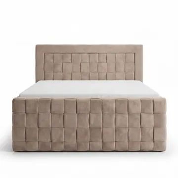 Sengepakke kontinentalseng Ryven 180x200 cm med løfteoppbevaring - varm beige/latte - Møbler - Senger - Kontinentalsenger