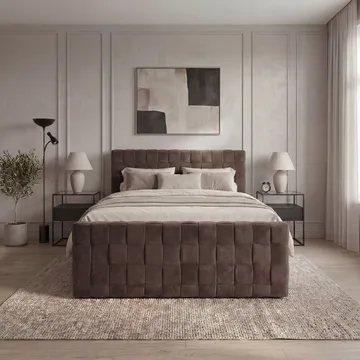 Sengepakke kontinentalseng Tyrosen 180x200 cm med skuffeoppbevaring - Mørk espresso - Møbler - Senger - Kontinentalsenger