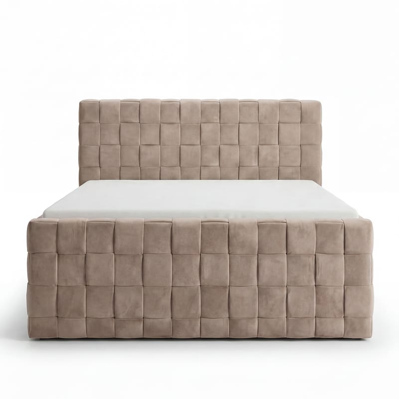 Sengepakke kontinentalseng Tyrosen 180x200 cm med skuffeoppbevaring - varm beige - Møbler - Senger - Kontinentalsenger