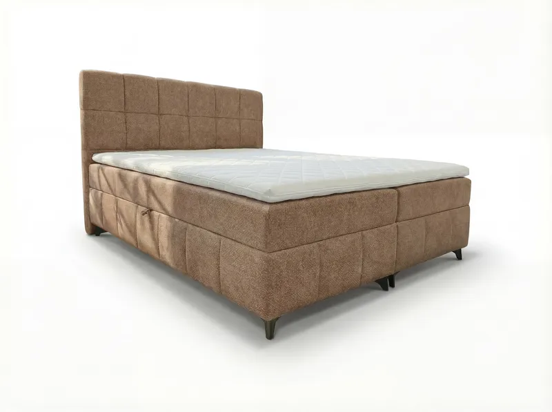 Sengepakke kontinentalseng Vyrosen 140x200 cm med løfteoppbevaring - beige - Møbler - Senger - Kontinentalsenger