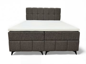 Sengepakke kontinentalseng Vyrosen 160x200 cm med løfteoppbevaring - grå - Møbler - Senger - Kontinentalsenger