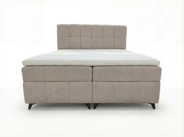 Sengepakke kontinentalseng Vyrosen 180x200 cm med løfteoppbevaring - kremet beige - Møbler - Senger - Kontinentalsenger