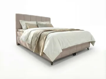 Sengepakke kontinentalseng Vyrosen 180x200 cm med løfteoppbevaring - kremet beige - Møbler - Senger - Kontinentalsenger