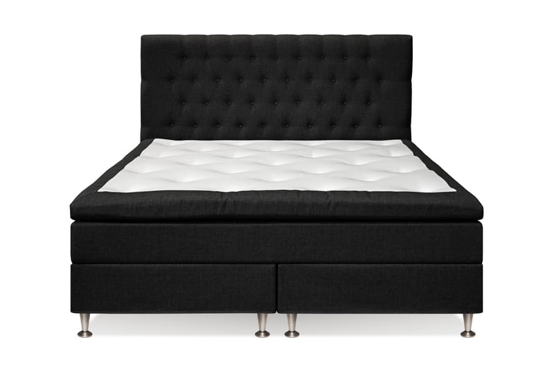 Sengepakke Sofia 180x200 Svart - Svart - Komplett sengepakke - Kontinentalsenger