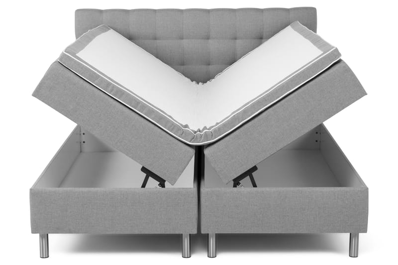 Sengepakke Suset 180x200 - Lysegrå - Senger med oppbevaring - Komplett sengepakke