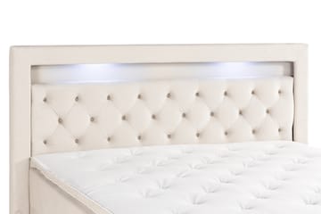 Altaneira Komplett Sengpakke med løfteoppbevaring LED-belysning 180x200 - Beige - Møbler - Senger - Senger med oppbevaring