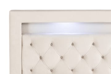 Altaneira Komplett Sengpakke med løfteoppbevaring LED-belysning 180x200 - Beige - Møbler - Senger - Senger med oppbevaring