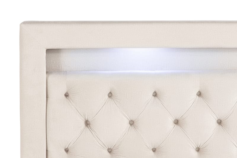 Altaneira Komplett Sengpakke med løfteoppbevaring LED-belysning 180x200 - Beige - M�øbler - Senger - Senger med oppbevaring