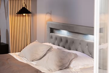 Altaneira Komplett Sengpakke med skuffeoppbevaring LED-belysning 180x200 - Grå - Møbler - Senger - Senger med oppbevaring