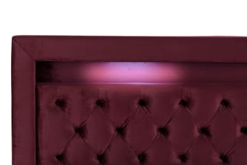 Altaneira Komplett Sengpakke med skuffeoppbevaring LED-belysning 180x200 - Rød - Møbler - Senger - Senger med oppbevaring