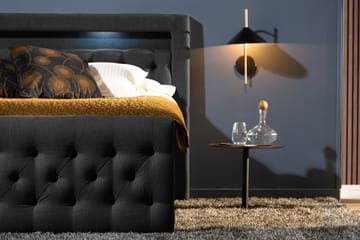 Altaneira Komplett Sengpakke med skuffeoppbevaring LED-belysning 180x200 - Svart - Møbler - Senger - Senger med oppbevaring
