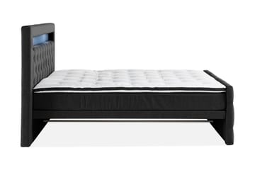 Altaneira Komplett Sengpakke med skuffeoppbevaring LED-belysning 180x200 - Svart - Møbler - Senger - Senger med oppbevaring